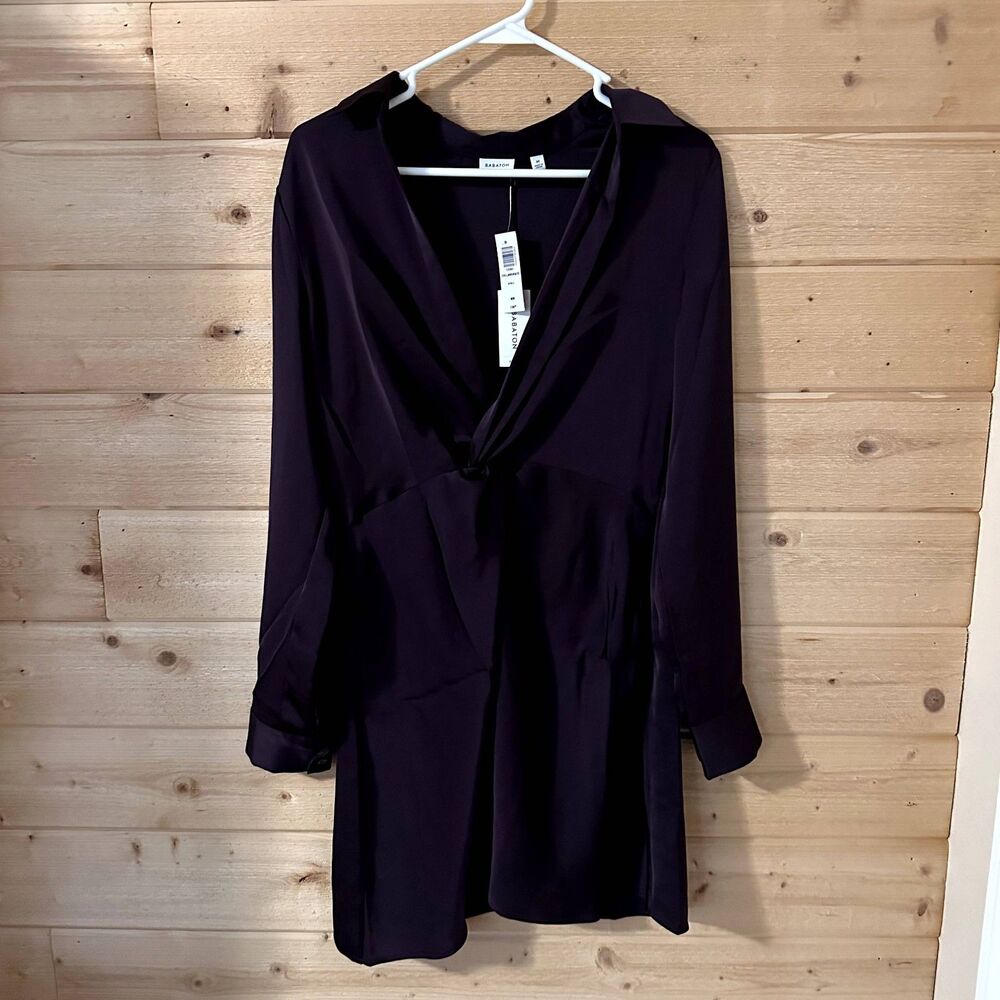 Aritzia Babaton Collaborate Satin Dress in Noble NWT - Picture 9 of 12